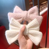 Woolen Knitted Big Bow Hairpin main image 5