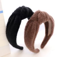 Woolen Mink Knotted Headband main image 1