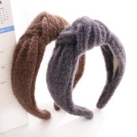 Woolen Mink Knotted Headband main image 5