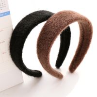 Woolen Fabric Cloth Wide-brimmed Headband main image 1