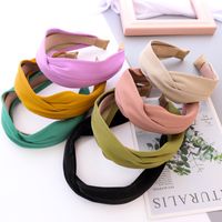 Korean Leather Middle Cross Headband main image 6