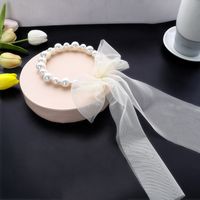 Perlenstirnband Mit Koreanischem Schleifenband sku image 1