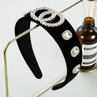 New Double Alloy Rhinestone Headband main image 1