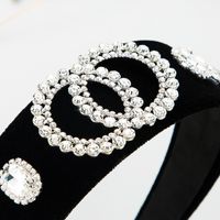 New Double Alloy Rhinestone Headband main image 4