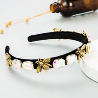 Korean Retro Baroque Thin Black Flannel Hair Band sku image 5