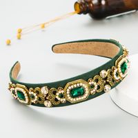 Retro Baroque Palace Style Pearl Crown Headband sku image 2