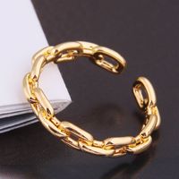 Korean Fashion Simple Chain Personality Open Ring main image 1