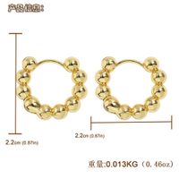 Retro Simple Copper Gold Circle Earrings main image 5