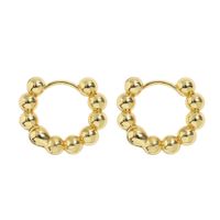 Retro Simple Copper Gold Circle Earrings main image 6