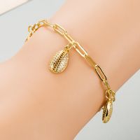 Fashion Simple Shell Pendant Copper Micro-inlaid Zircon Bracelet main image 2