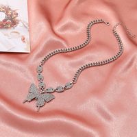 Butterfly Punk Micro Inlaid Rhinestone Necklace main image 5