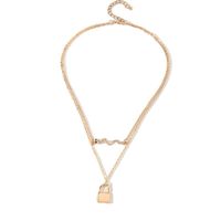Fashion Double-layer Lock-shaped Necklac main image 6