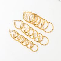 Circle Metal 9 Pairs Earrings Set main image 1