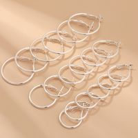 Circle Metal 9 Pairs Earrings Set main image 4