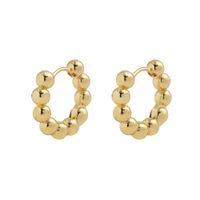 Retro Simple Copper Gold Circle Earrings sku image 1