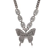 Collar De Diamantes De Imitación Con Micro Incrustaciones De Mariposa Punk sku image 4