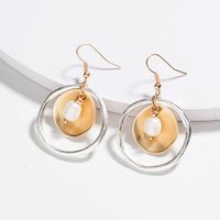 Fashion Circle Pearl Tag Earrings main image 1