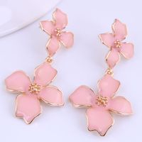925 Silver  Korean Fashion  Flower Exaggerated Earrings main image 6