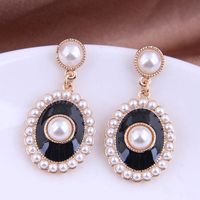 Korean Fashion Simple  Oval Shape Earrings main image 2