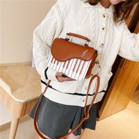 Small Pu Leather Solid Color Fashion Square Flip Cover Square Bag Shoulder Bag main image 4