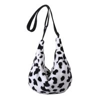 Cow Pattern Plush Messenger Shoulder Bag main image 3