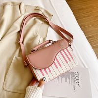 Small Pu Leather Solid Color Fashion Square Flip Cover Square Bag Shoulder Bag sku image 2