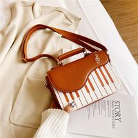 Small Pu Leather Solid Color Fashion Square Flip Cover Square Bag Shoulder Bag sku image 3