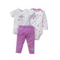 Fashion Three-piece Baby Short-length Romper Suit sku image 1