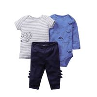 Fashion Three-piece Baby Short-length Romper Suit sku image 6