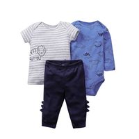 Fashion Three-piece Baby Short-length Romper Suit sku image 7