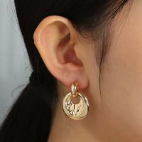 Exaggerated Baroque Metal Circle Earrings main image 3