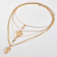 Exaggerated Cross Pendant Multi-layer Women's New Necklace main image 4