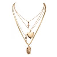 Exaggerated Cross Pendant Multi-layer Women's New Necklace main image 6