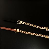 Wide Leather Chain Short Necklace main image 5