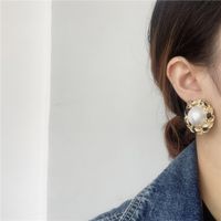 French Retro Pearl Earrings main image 4