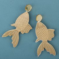New Acrylic Plate Fish Earrings main image 1