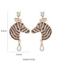 Exaggerated Stripes Color Diamond Earrings main image 6