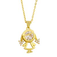 Fashion Doll 18k Gold Plated Necklace In Bulk main image 4