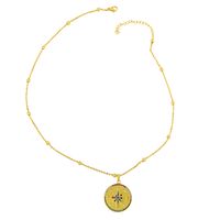Round Medal Gold Coin Pendant Necklace main image 6