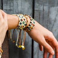 Bohemian Retro Hand-woven Color Leopard Couple Bracelet main image 2