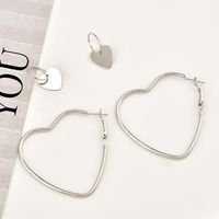 Fashion Peach Heart Earrings sku image 1