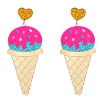 Cone Exaggerated Ice Cream Earrings sku image 1