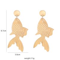 New Acrylic Plate Fish Earrings sku image 1