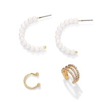 Exaggerated C-shaped Multilayer Alloy Earrings sku image 1