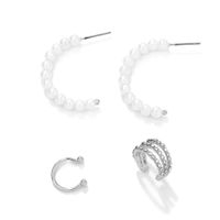 Exaggerated C-shaped Multilayer Alloy Earrings sku image 2