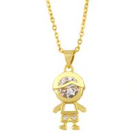 Fashion Doll 18k Gold Plated Necklace In Bulk sku image 1