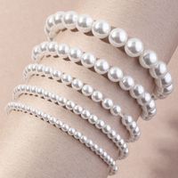 Fashion Stretch Line Multi-layer Imitation Pearls Bracelet sku image 1