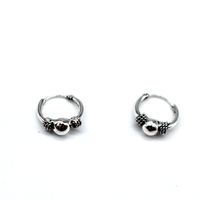 Boucles D&#39;oreilles Punk Rétro Tribal Argent Antique sku image 8