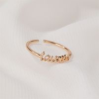 Simple Twelve Constellation Letter Ring sku image 2