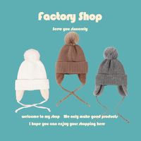 Korean Fashion Warm Woolen Solid Color Knitted Hat main image 3